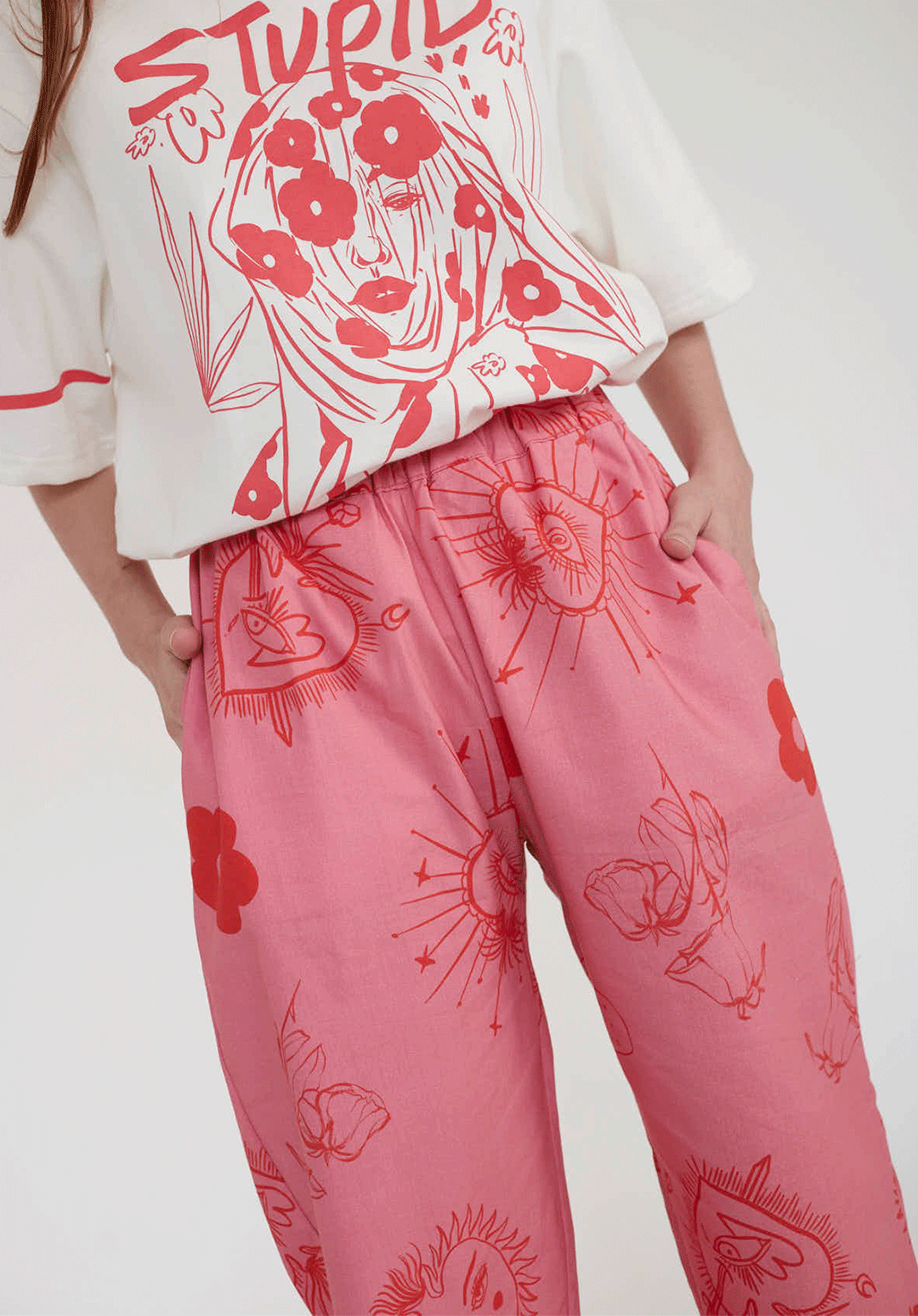 Pink Hearted Pants